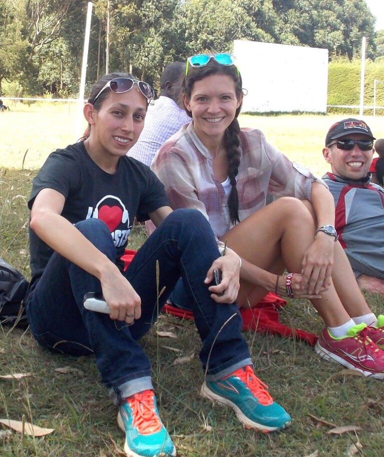 USA's long distance runner, Desiree Linden while training in Kenya