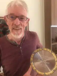James Willis showing his precious trophy