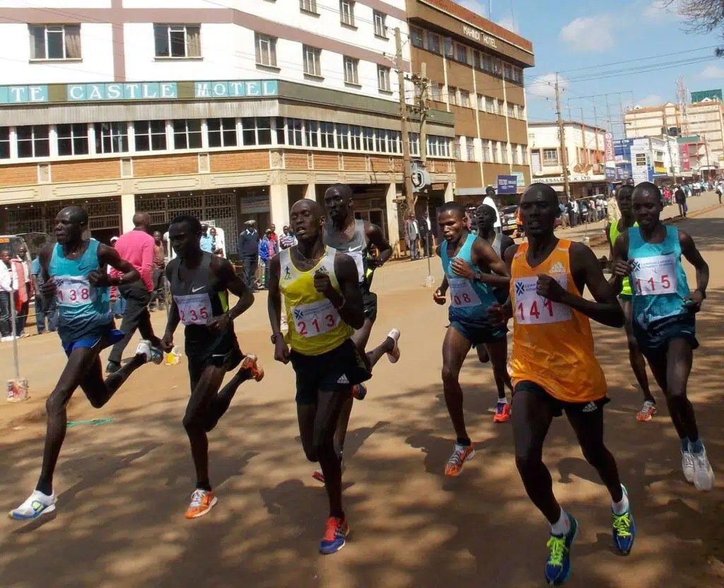 a half Marathon race in Eldoret, Kenya