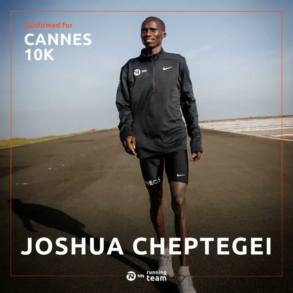 Joshua Cheptegei going for Cannes 10K