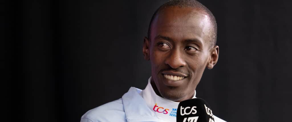 Kelvin Kiptum at the London Marathon Preess Conference. Photo Courtesy of Abbott World Marathon Majors