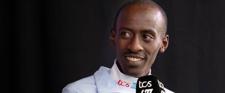 Kelvin Kiptum at the London Marathon Preess Conference. Photo Courtesy of Abbott World Marathon Majors
