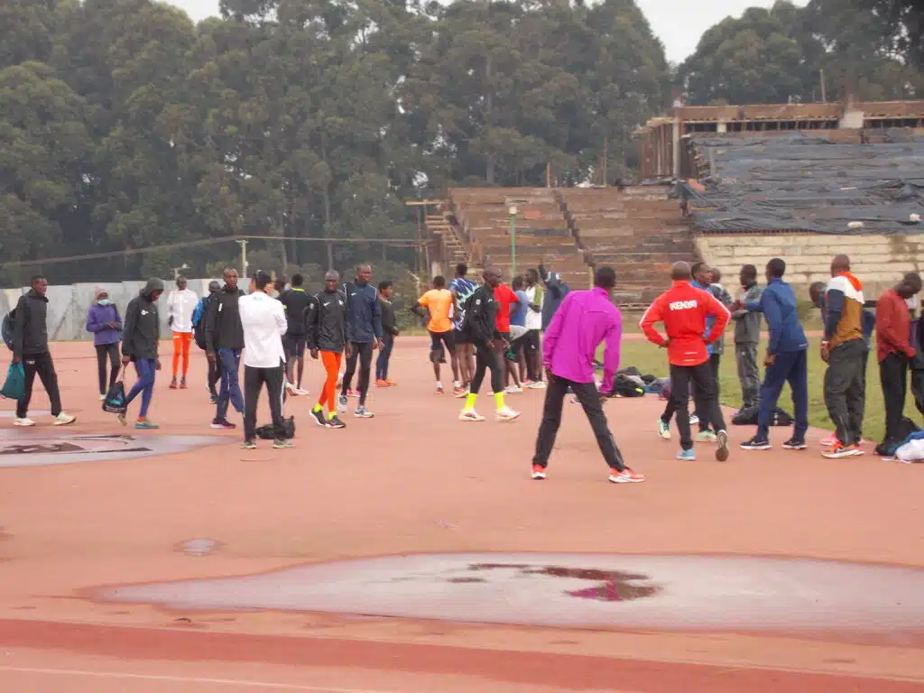 regardless of the weather, training in Kenya happens