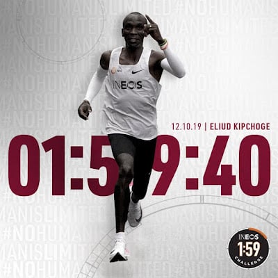 Eliud Kipchoge’s incredible 1:59:40 marathon run in Vienna!