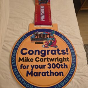 Mike Cartwright completes incredible 300th Marathon at the Laguna Phuket Marathon