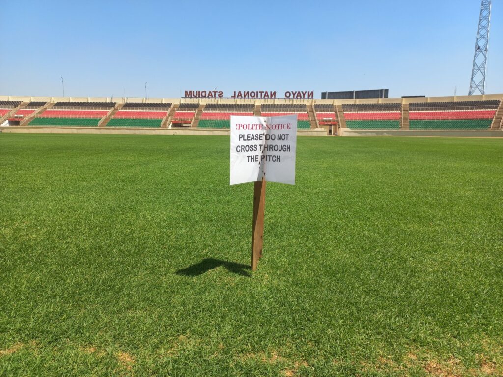 Diagonals are often done inside the football pitch